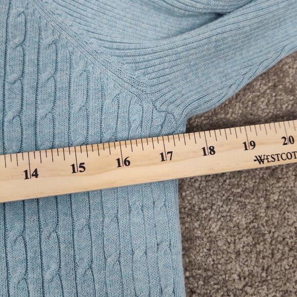 Dalia Women's Button Down Hooded Cardigan Sweater Blue Size Medium 100% Cotton - Picture 5 of 7